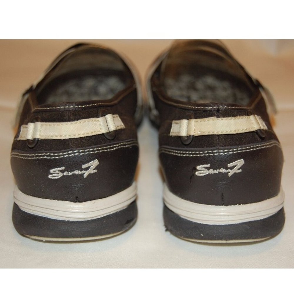 Seven7 "Saturday" Athletic Flat Leather Dark Brown Mary Janes Shoes Sz 8, used - Picture 6 of 12